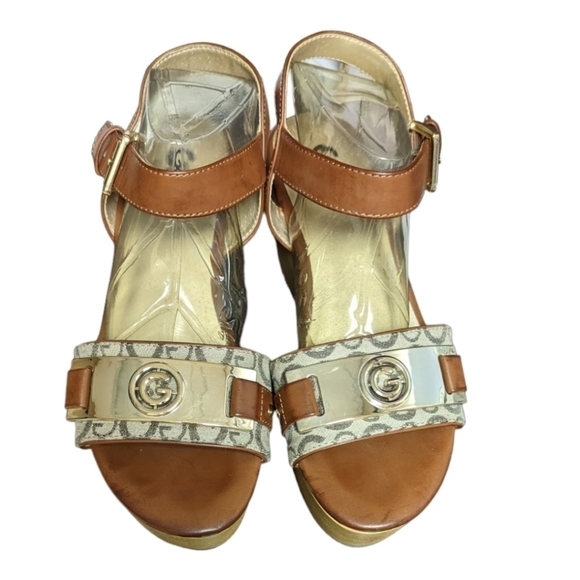 GBG Guess Dana Platform Wedge Sandals Size 6‎ 1/2M - Picture 5 of 11